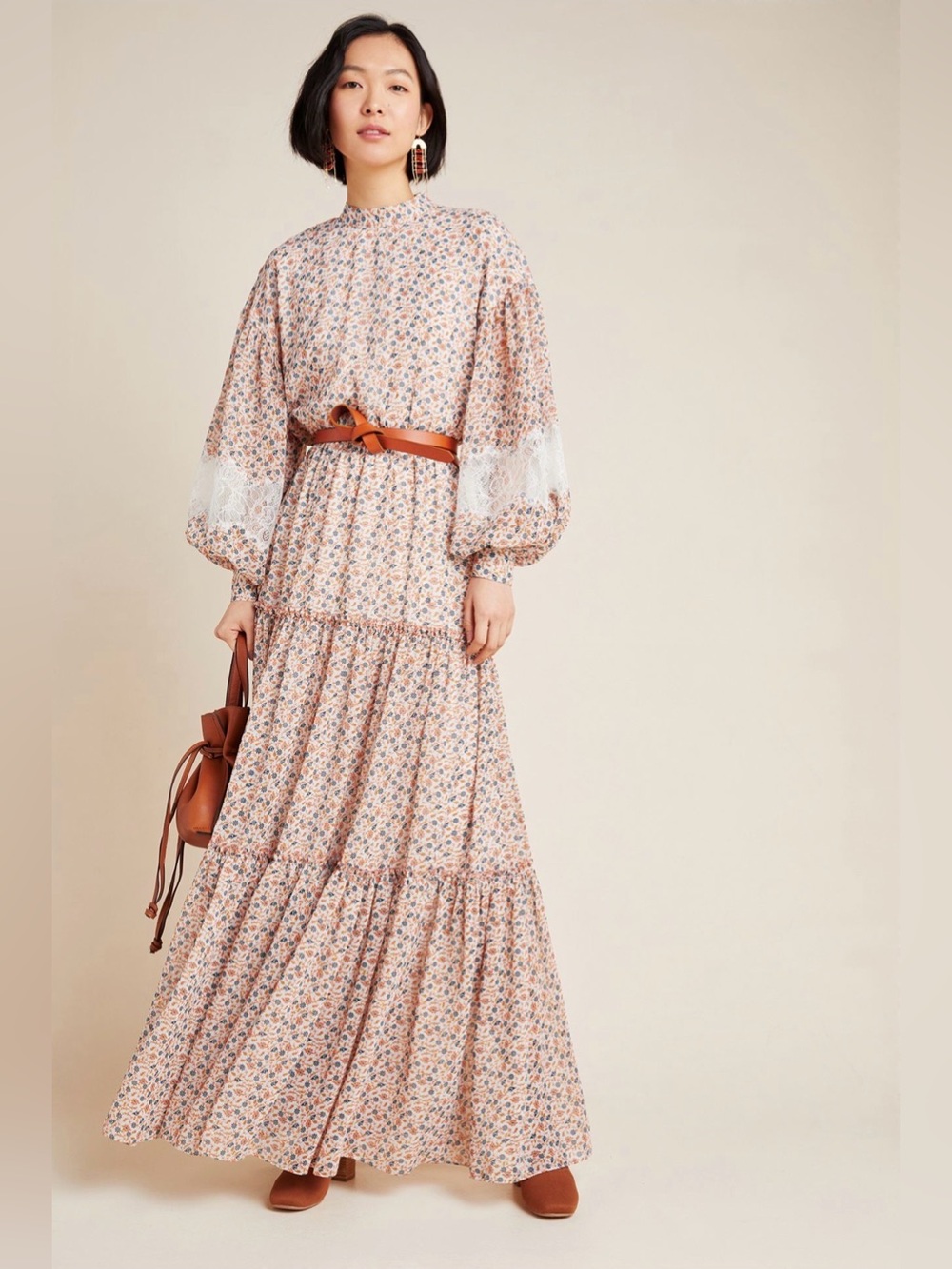Anthropologie Sachin & Babi Rosalyn Tiered Lace Maxi Dress. NWT